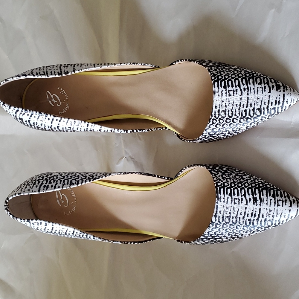 Bettye Muller Animal Print Leather Heels size 7.5